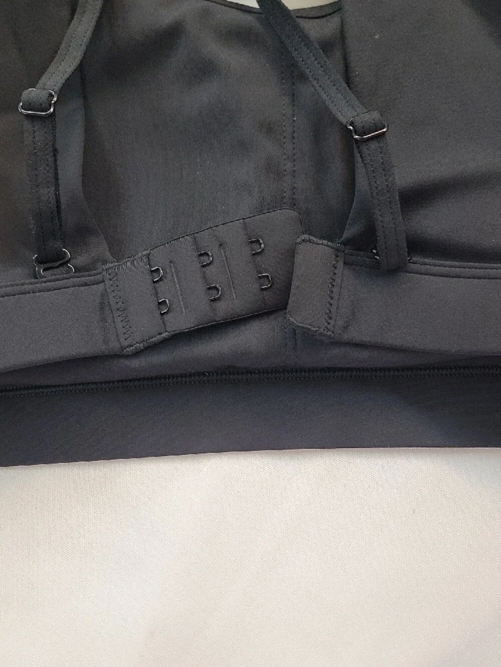 adidas Black Sports Bra with Blue Logo - Medium Support
